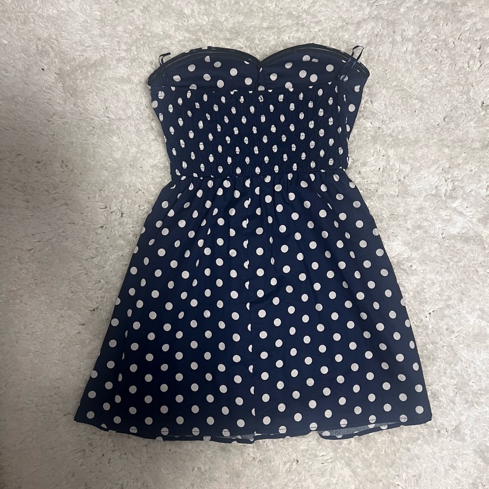 Say What? Strapless Navy and White Dress - Picture 3 of 5